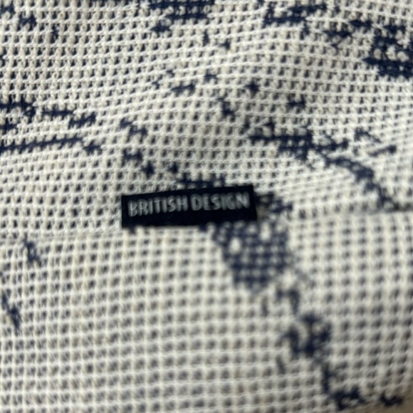 Steel & Jelly Men’s Pinner Wave Effect Short Sleeve Blue Shirt Sz Medium - Picture 8 of 9